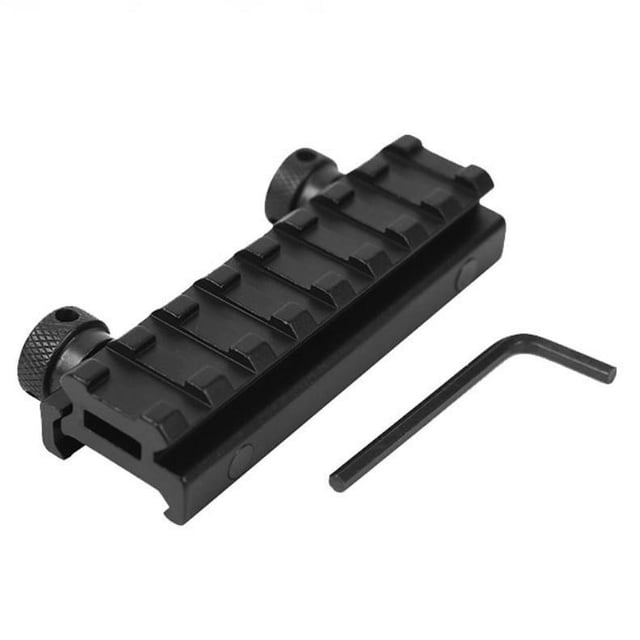 Montaje elevador Picatinny de 20 mm Montaje en voladizo de riel largo de 85 mm Elevador de 0,5" con 8 ranuras para miras y miras ópticas