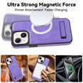 thumbnail image 3 of Mantto Cases for iPhone 15 Plus Case Compatible with MagSafe Kickstand Vegan Luxury Leather Slim Classic Luxury Elegant Thin Protective Cover For iPhone 15 Plus, Purple, 3 of 10