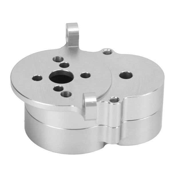 M Buder Carcasa de Caja de Cambios de Transmisión Trasera de Metal Plateado de Aleación de Aluminio Accesorios Premium de Mejora para Camión RC WPL D12 Escala Juguete (10 cm / 3.93 inches)