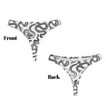thumbnail image 3 of Balery Hand Drawn Snake Tangas de Algodón para Mujer con Estampado – Ropa Interior Sexy, Transpirable, G-string-X-Small, 3 of 6