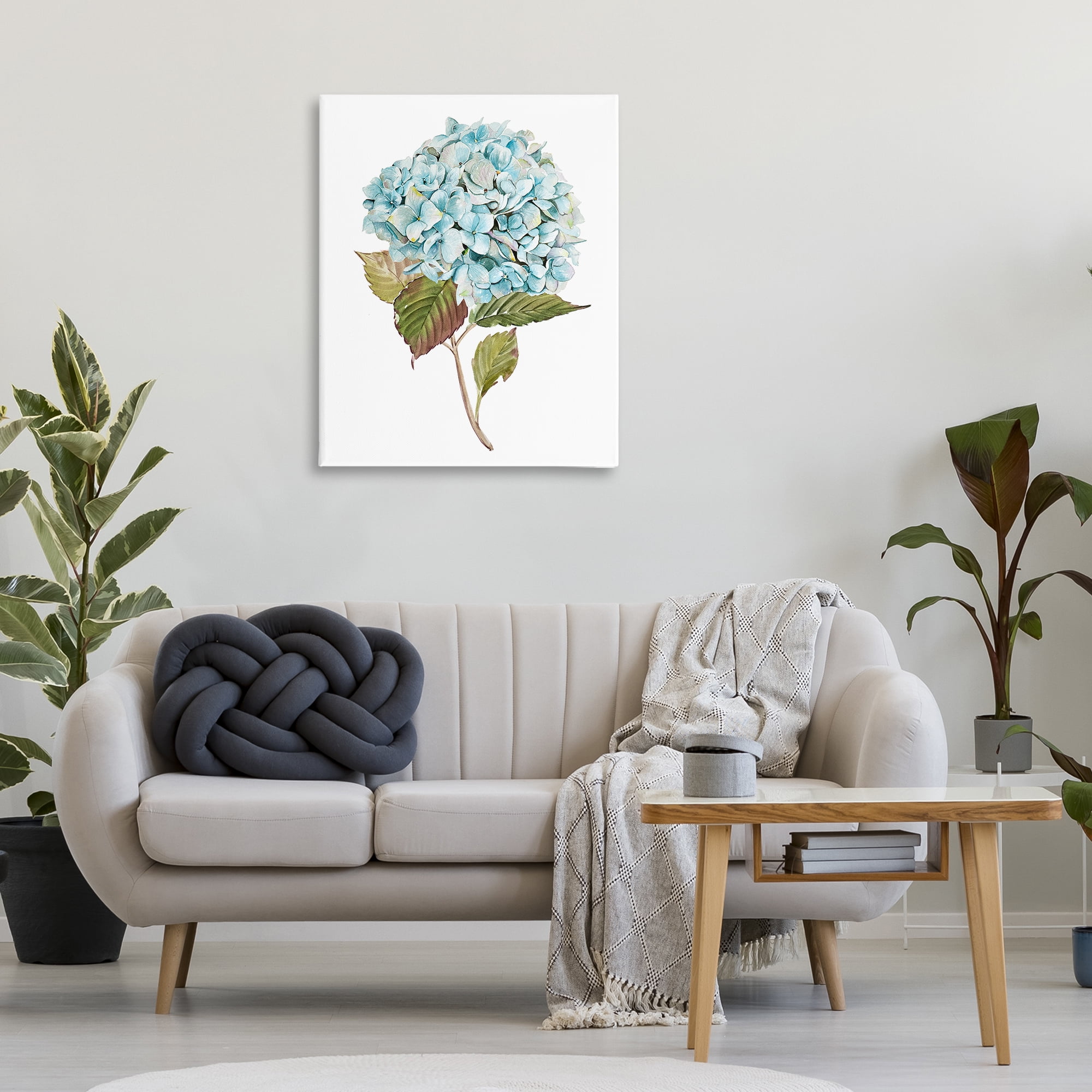 Stupell Industries Simple Hydrangea Bud Botanical & Floral Painting Gallery Wrapped Canvas Art Print Wall Art, 30 x 40
