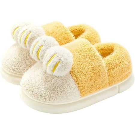 

PIKADINGNIS Cute Animal Paw Fluffy Slippers for Women Men Furry Lining Heel Cover Warm Winter House Shoes Indoor Outdoor