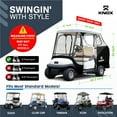 thumbnail image 2 of NEH 2 Person Golf Cart Enclosure 55" Short Roof, 600D Portable Transparent Driving Golf Cart Cover Storage, Golf Cart Accessories, Compatible with EZGO TXT/RXV, Yamaha, Club Car DS Precedent, 2 of 7