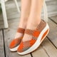 thumbnail image 5 of XIHAHA-zapatos transpirables con agujeros para mujer, Boca de pescado de fondo suave tejido a la moda, zapatos informales con correa elástica, Sandalias cómodas, 5 of 5