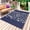 Blue, variant on Japanese Outdoor Rug 6x9 Ft - Reversible Patio Rug Outdoor Camping Rugs, Navy Blue Country Flowers Leaves Aesthetic Washable Indoor Outdoor Area Rugs, Non-Slip Outdoor Carpet Runner for Deck/Porch