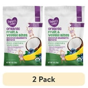 (2 pack) Parent’s Choice Organic Stage 3 Toddler Snacks, Coconut, Blueberry, and Banana Fruit Bites, 1 oz
