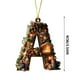 thumbnail image 3 of pstuiky Adorno colgante para árbol de Navidad con 26 letras. Adornos navideños personalizados para hacer tú mismo. Decoración navideña colgante para árbol de Navidad., 3 of 7
