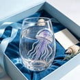 thumbnail image 6 of Sulaicai Artisanal Blue Ringed Octopus Glassware, Novelty 2D Octopuses Stemless Wine Glasses, Handcrafted Marine Animal Bar Glass for Coastal Home Decor Ocean Lovers, #04, 6 of 8