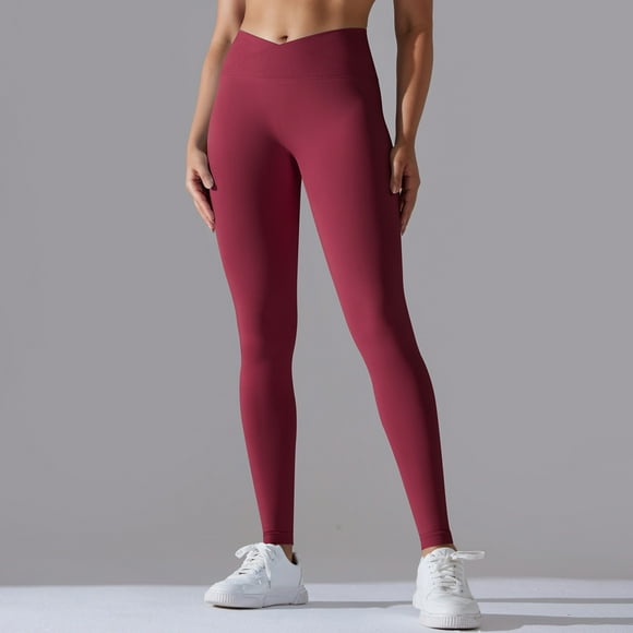 hcuribad Yoga Pants Women,Sports Fitness Pants Women's High Bomb Dry Run Yoga Pants Tights Sensation Cropped Pants,Workout Leggings for Women,Gym Clothes for Woman,(Clearance)