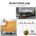 thumbnail image 2 of LAVANE 4 inch / 10cm Plastic Furniture Legs, Set of 4 Mid Century Modern Round Replacement Couch Feet with Pre-Drilled M8 5/16 Inch Bolt & Mounting Plate for Sofa Couch Cabinet Ottoman, 2 of 6