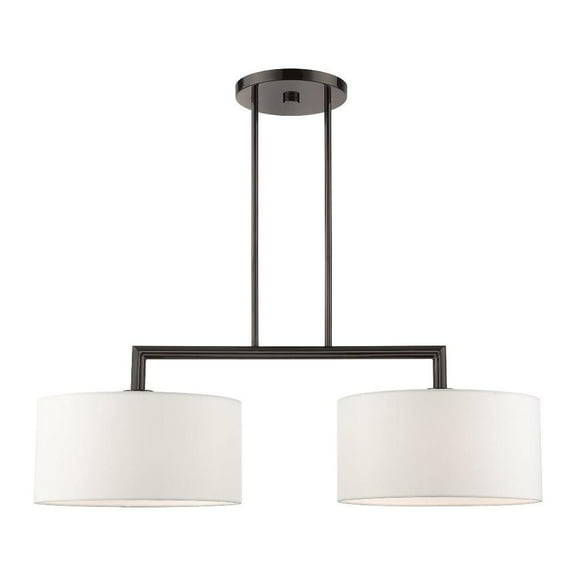 Modern Traditional Two Light Chandelier-Black Chrome Finish Bailey Street Home 218-Bel-4363138