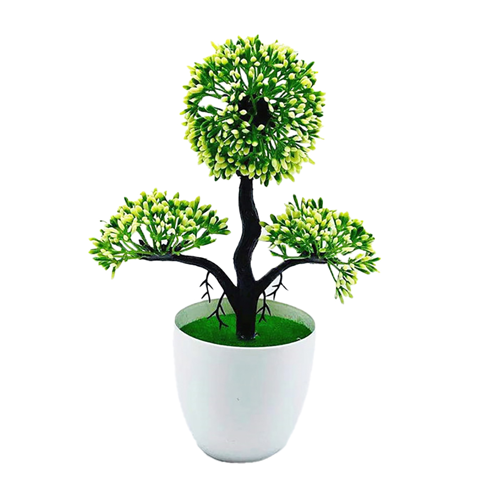 VEAREAR 1 Set Artificial Plant with Pot Fortune Tree Holiday Gift