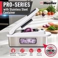thumbnail image 4 of Mueller Pro-Series 10-in-1 8 Blade Stainless Steel Multi Vegetable Chopper And Mandoline Slicer Kitchen Accessories and Essentials Food and Veggie Chopper Mincer Dicer White Sand/Grey, 4 of 7