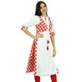thumbnail image 3 of Bimba Women Designer Kurta Straight White Kurti With Attached Jacket Ethnic, 3 of 8