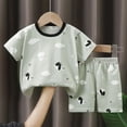 thumbnail image 2 of UAYOTSE Baby Boys Spring Summer Outfits Set, 6 12 18 24 Months 2T 3T Short Sleeve Tops with Elastic Waist,Sizes 2-3 Years, 2 of 4