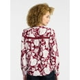thumbnail image 6 of Time and Tru Women's Lace Yoke Shirt with Long Sleeves Sizes XS-XXXL, 6 of 6