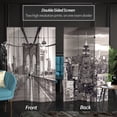 thumbnail image 2 of Oriental Furniture 6 ft. Tall Black and White New York Canvas Screen - 3 Panel, 2 of 7
