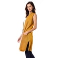 thumbnail image 2 of Chaleco ligero tejido con bolsas color Mostaza AMAD Casual para mujer Talla S, 2 of 5