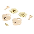 thumbnail image 1 of Zinc Alloy Hasp Clasp,Heart Padlock, Wooden Box Hasp Latch Padlock Set for Crafting Repairing Decorative Cabinets with Keys Decorative Lock Buckle with Screws for Jewelry Wooden, 1 of 7