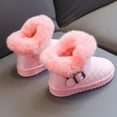 thumbnail image 5 of Children's Winter Boots Snow Waterproof Anti-slip Warm Fleece Lined Short Boots for Toddlers Kids Girls and Boys Solid Color Artificial Leather, 5 of 8