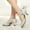 Silver, variant on Miluxas Women's Latin Dance Shoes Female's Ballroom Salsa Dance Shoes Silver 8.5(41)