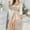 Khaki, variant on Naittoop Womens Long Robe Fall Lightweight Sexy Long Sleeve Kimono Bathrobes Elegant Comfortable Bride Robes for Wedding Day