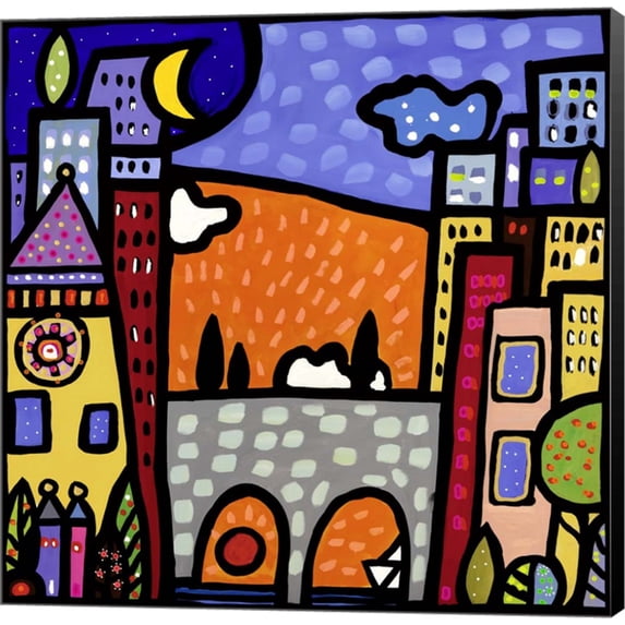 Il Ponte del Paese by Wallas, Canvas Wall Art