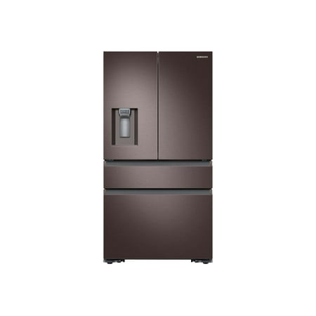 Samsung - 22.6 Cu. Ft. 4-Door Flex French Door Counter-Depth Refrigerator - Tuscan Stainless Steel