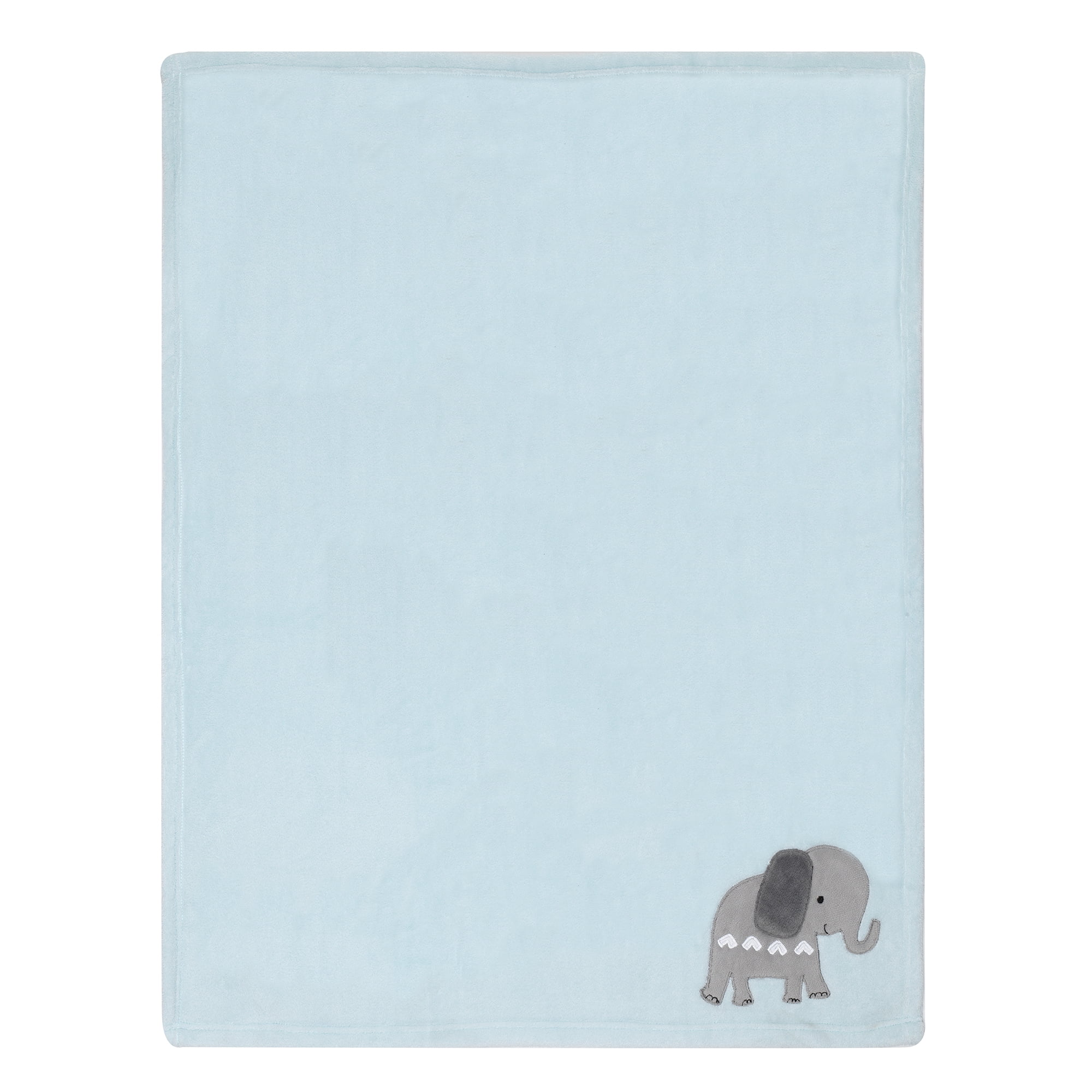Bedtime Originals Jungle Fun Blue/Gray Safari Elephant Baby Blanket