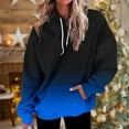 thumbnail image 2 of Bowake Womens Oversized Hooded Sweatshirt Gradient Drawstring Long Sleeve Casual Fall Winter Pullover Tops with Pocket, 2 of 5