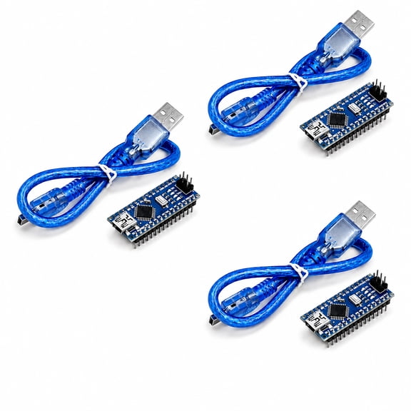 Etepon 3 pack Nano V3.0 Development Board with ATmega328P and CH340, 5V 16MHz Microcontroller, USB Cable Included
