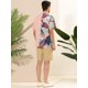 thumbnail image 5 of Lars Amadeus Camisa de patchwork de playa con botones y manga corta con estampado hawaiano para hombre Rosa M Unique Bargains Camisa, 5 of 6
