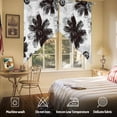 thumbnail image 5 of Black Floral Swag Valances for Windows 2 Pack Vintage Flowers Swag Kitchen Curtains 36 Inches Long Rod Pocket Short Window Treatment for Kitchen Bathroom 28"x36", 5 of 8
