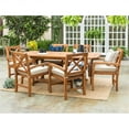 thumbnail image 3 of Kingfisher Lane Acacia Wood Patio 7-Piece Dining Set with X-shaped back - Brown, 3 of 3