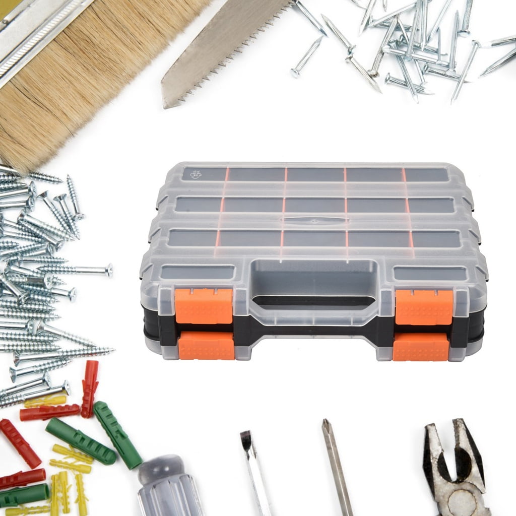Yokua Double Side Tools Box Hardware Tool Container Bin Small Parts Storage Case