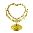thumbnail image 1 of Tabletop Makeup Mirror Degree Rotation Adjustable Vintage Desk Vanity Mirror for Gold Heart Shape, 1 of 6