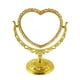 thumbnail image 1 of Espejo de maquillaje de mesa, espejo de giratoria, espejo de soporte de escritorio para vestirse Forma de corazón de oro Yuyangstore Espejo de maquillaje de mesa, 1 of 6