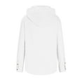 thumbnail image 5 of ZCFZJW Cotton Linen Hoodies for Men Drawstring Hooded Button Down Beach Hippie Shirt Casual Lightweight Soft Long Sleeve Blouse Tops NEW-White XXL, 5 of 6