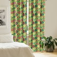 thumbnail image 2 of Ambesonne Colorful Curtains, Whimsical Floral Art, Pair of 28"x84", Multicolor, 2 of 5