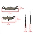 thumbnail image 2 of Brake Pads for Kawasaki KSV700 KFX700 Ksv KFX 700 2004-2009 Front Brakes, 2 of 3