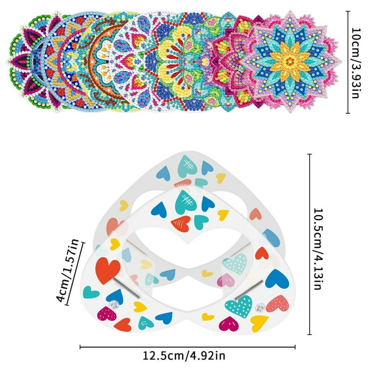DOTZSO Diamond Painting Coasters, 8 Pcs 5D Diamond Art Kits for Adults  Kids, Flower Diamond Art Coasters with Holder for House Decor