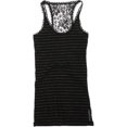 thumbnail image 1 of Camiseta sin mangas Ecko Unltd. con espalda cruzada y encaje a rayas para mujer negro mediano, 1 of 1