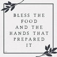 thumbnail image 2 of Lux + Me Designs 15x15 White Modern Wood Framed Museum Art Print Titled - Bless the Food, 2 of 4