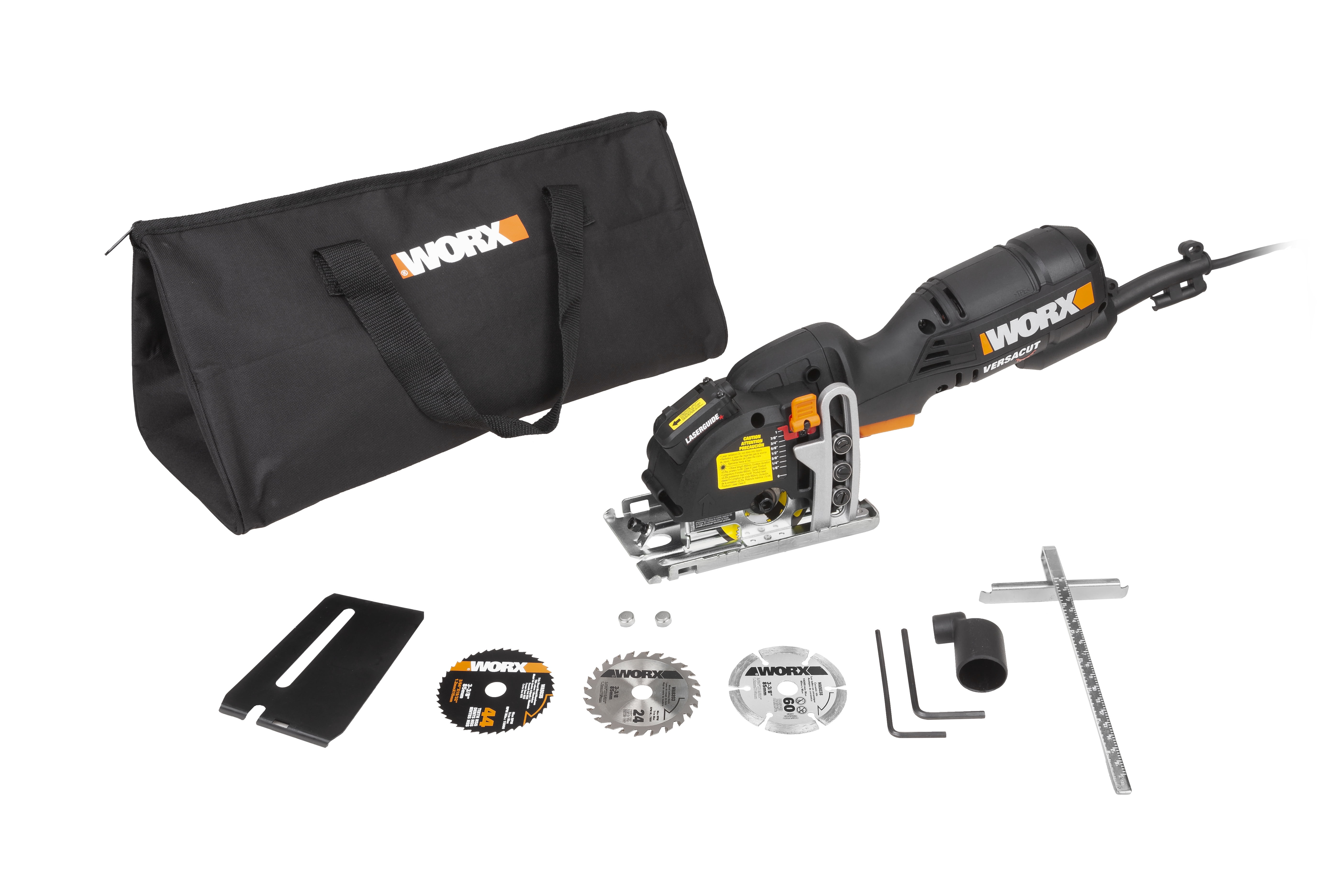 Worx WX420L 3 Amp Versacut 33/8" Electric Compact Circular Saw with