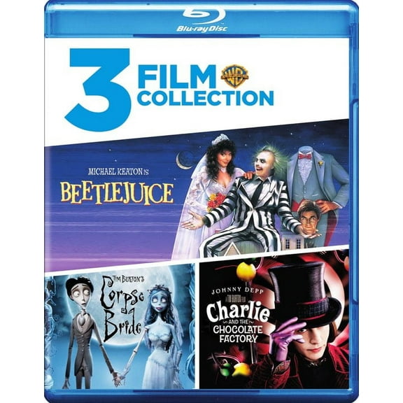 Beetlejuice / Charlie and the Chocolate Factory / Tim Burton's Corpse Bride [Blu-ray]