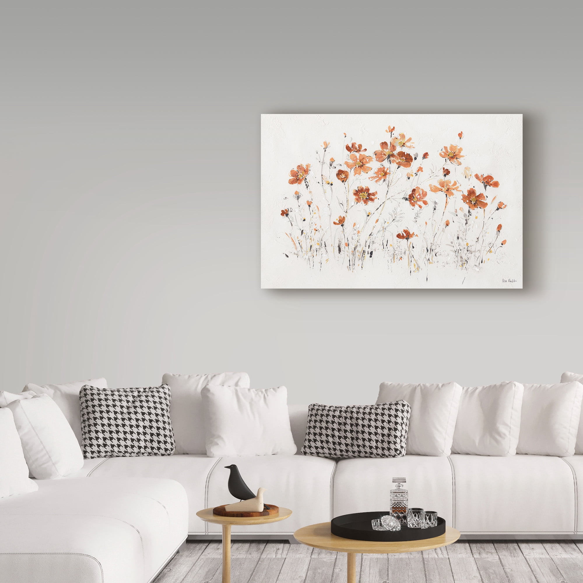 Trademark Fine Art 'Wildflowers I Orange' Canvas Art by Lisa Audit
