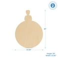 thumbnail image 2 of Wooden Ornaments Unfinished, Wood Ornaments for Crafts, 18 Inch, Pack of 100, by Woodpeckers, 2 of 7