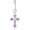 03-Pink Opal-Cross, variant on Butterfly Belly Button Rings for Women 925 Sterling Silver Skull Belly Button Ring Red Curved Barbell Piercing Jewelry Gifts for Birthday New Year