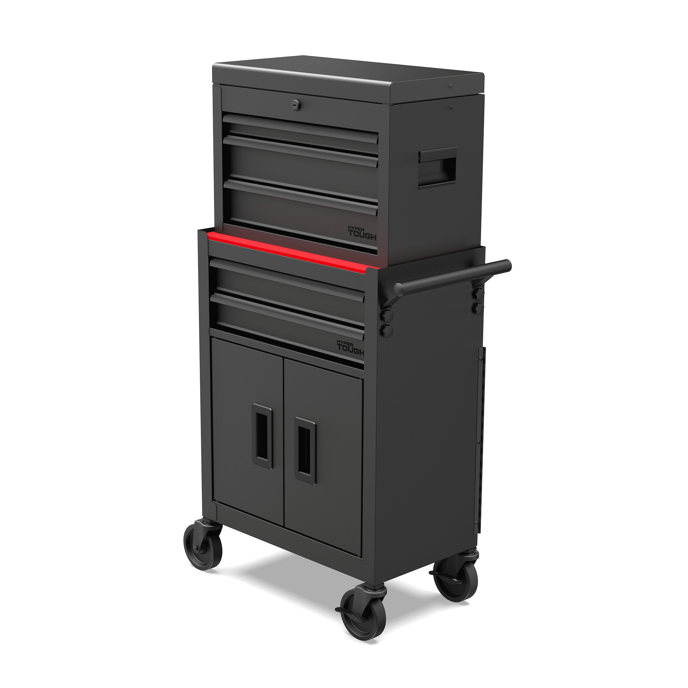 Hyper Tough 20-Inch 5-Drawer Steel Tool Chest with Ball-Bearing Slides, 300 lb Capacity, Black