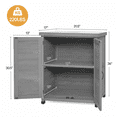 thumbnail image 3 of Jopath Wooden Outdoor Storage Cabinet,Potting Bench Table with Metal Top & 2 Tier Storage Shelves,Garden Workstation for Yard,Garden,Gray, 3 of 8